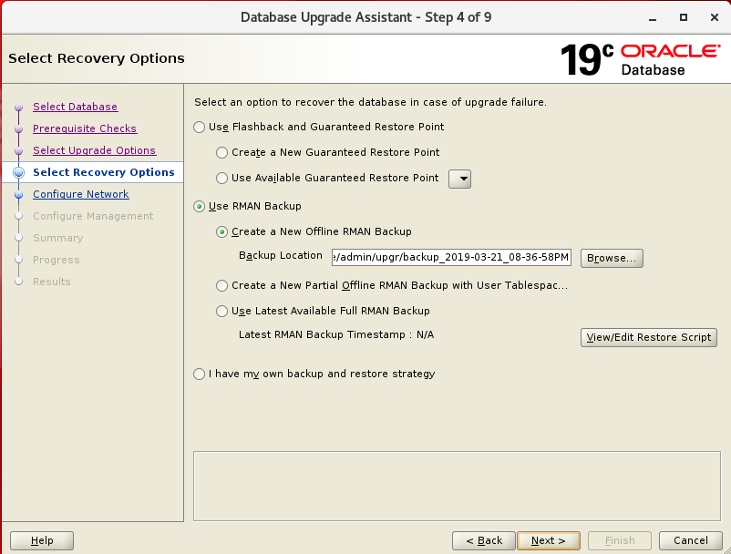 Oracle 19c Database Upgrade From 12 2 0 1 to 19 2 0 0 Using DBUA. 